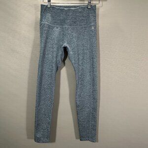 Layer 8 Compression Pants Womens Small Blue Stretch Print Waistband Pocket Run